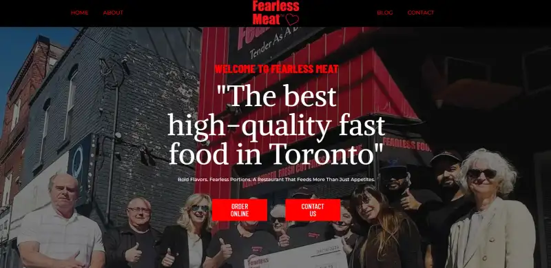 Fearless Meat website