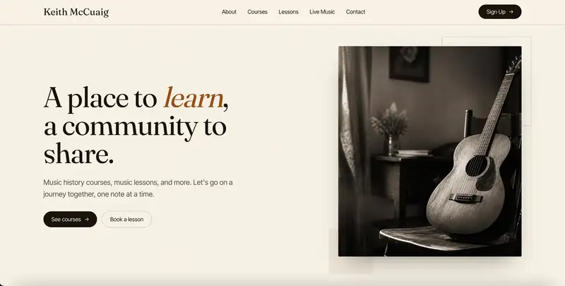Keith McCuaig website