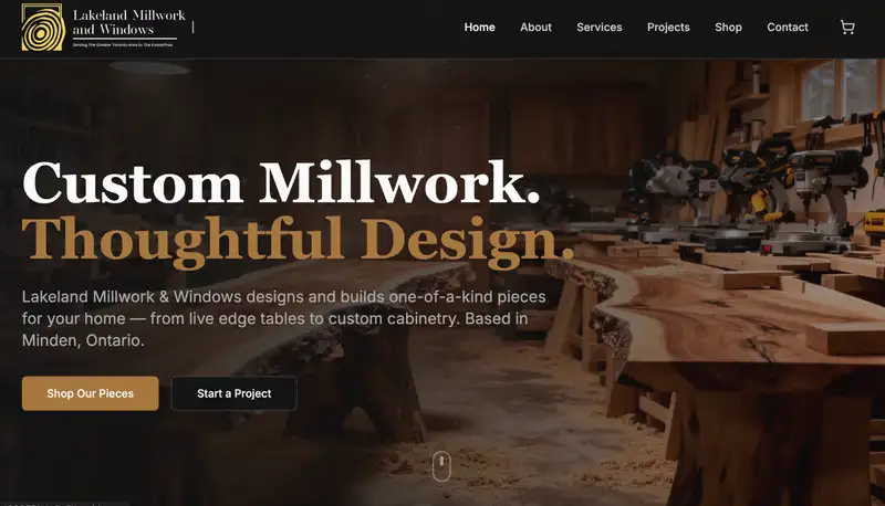 Lakeland Millwork website