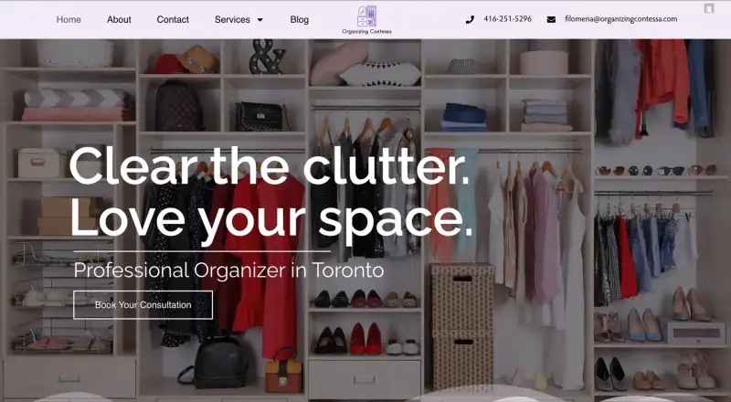 Organizing Contessa website
