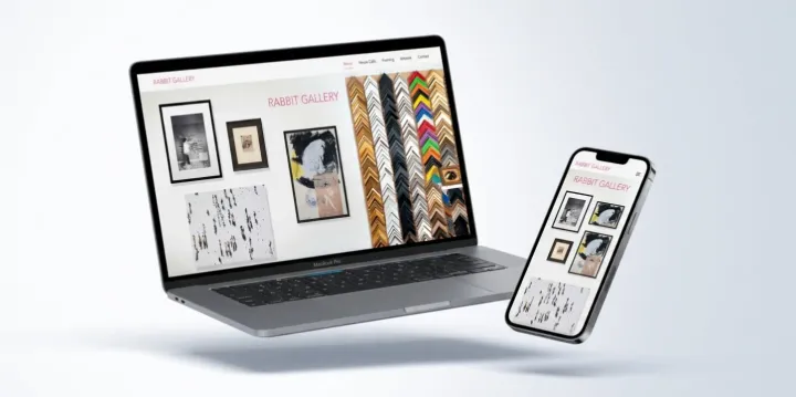 Rabbit Gallery website by Jacob Brown. Elevate Web Design